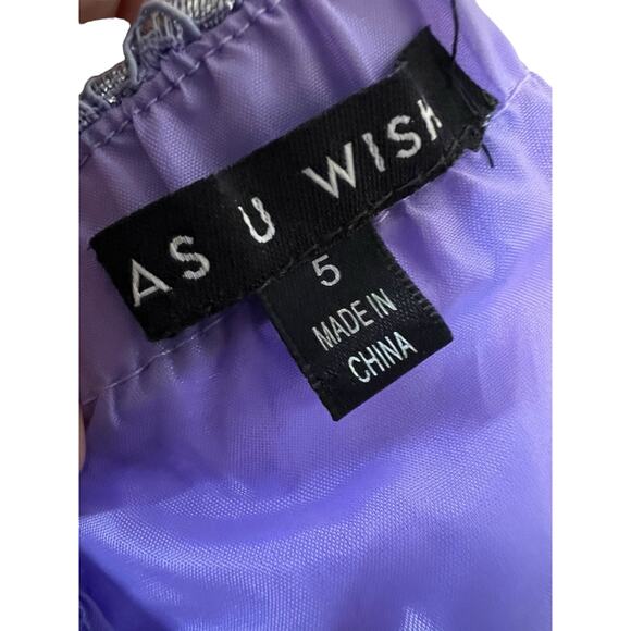 As U Wish Purple Lace Strapless Formal Party Prom Dress 5 - Picture 9 of 10